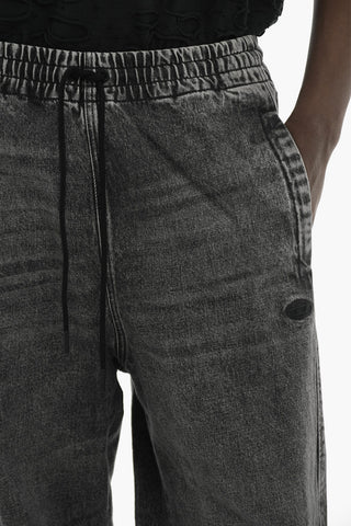 Loose-Fit-Jeans D-MARTIAN-PLUS-S mit elastischem Bund und seitlichen Reißverschlüssen 25cm