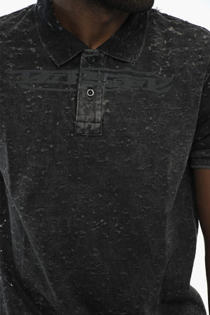 Baumwollmix-Polo T-SMITH-N2 Im Vintage-Look