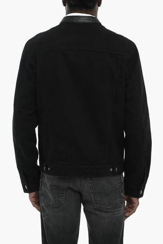 Leder- und Denimjacke L-SIMZ einfarbig