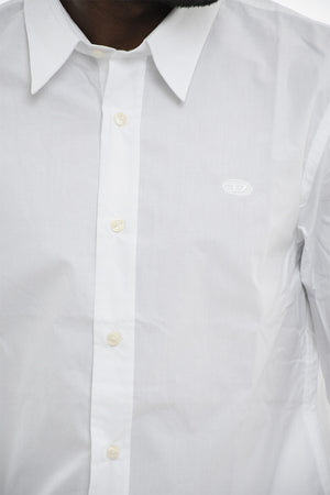 Cotton Poplin Shirt S-BEN-CL with Embroidered Oval-D Monogram