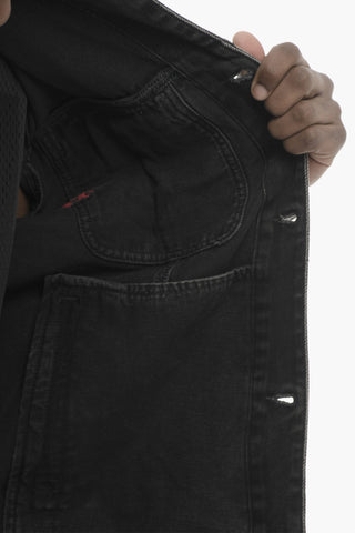 LIBRARY Giubbotto D-BARCY in Denim con Bottoni Logati