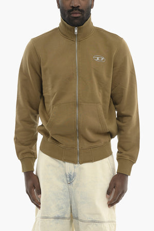 Sweatshirt S-GINNI aus angerauter Baumwolle mit Reißverschluss