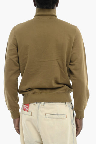 Sweatshirt S-GINNI aus angerauter Baumwolle mit Reißverschluss