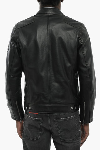 Lederjacke L-BOY-R-NEW mit geprägtem Logo