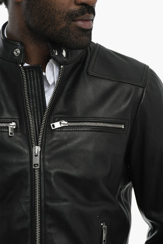 Lederjacke L-BOY-R-NEW mit geprägtem Logo