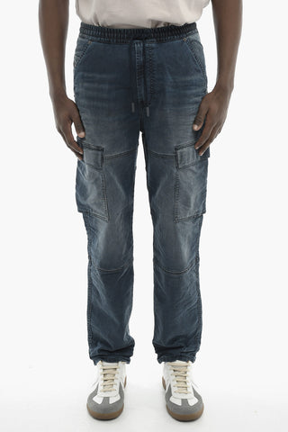 Stretch Denim Cargo Jogg Jeans 2050 D-KROOLEY With 18cm Elastic Waist