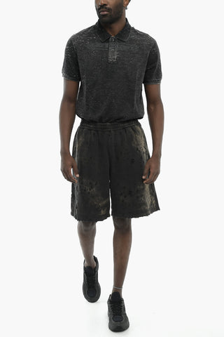 Fleece Shorts P-CROWN-N2 Vintage Effect