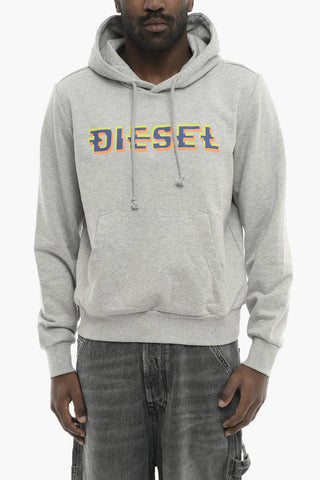 Brushed Cotton Hoodie S-GINN-K27 with Printed Logo