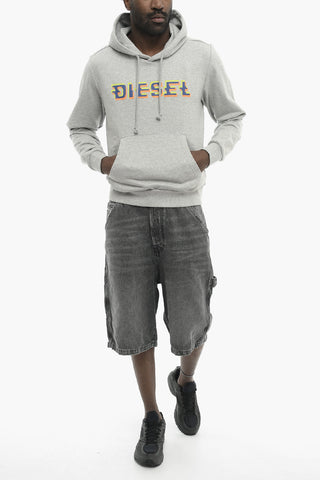Brushed Cotton Hoodie S-GINN-K27 with Printed Logo