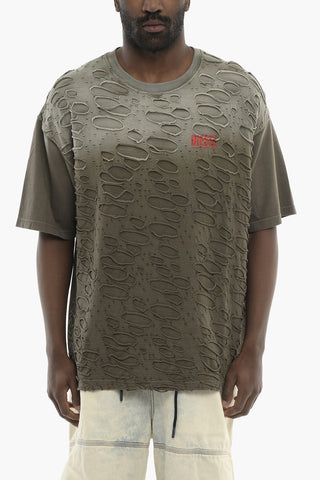 Crewneck T-Shirt T-BOXT-R29 Vintage Effect