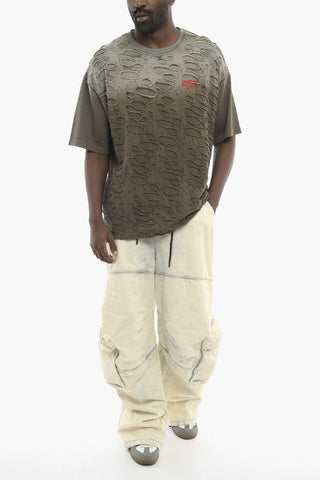 Crewneck T-Shirt T-BOXT-R29 Vintage Effect