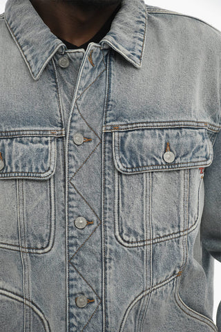 LIBRARY Denim Utility-Jacke UNISEX D-RILEY
