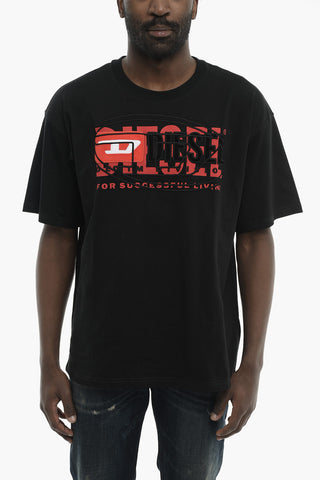 Cotton Jersey T-Shirt T-BOXT With Contrast Logo