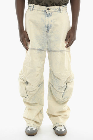 Loose-Fit Cargo Jeans D-ARNE-S Bleached Effect with Ankle Drawcord 28cm