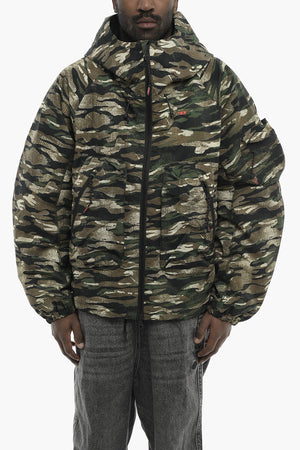 Giubbotto AMWT-BERNARD in Nylon a Fantasia Camouflage con Cappuccio