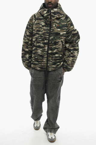 Giubbotto AMWT-BERNARD in Nylon a Fantasia Camouflage con Cappuccio