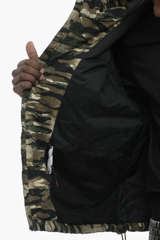 Giubbotto AMWT-BERNARD in Nylon a Fantasia Camouflage con Cappuccio