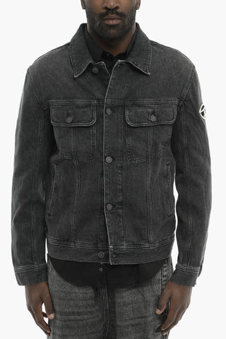 Jeansjacke D-BARCY-FSC mit Cut-Out-Detail