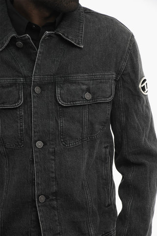 Jeansjacke D-BARCY-FSC mit Cut-Out-Detail