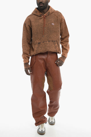 가죽 팬츠 P-TIME 발목 스트링