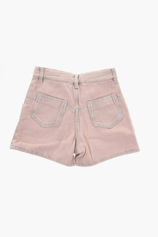 Cotton Shorts with Tonal Logo