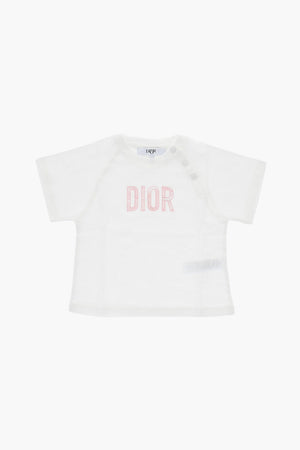 Rundhals-T-Shirt aus Baumwolle mit Logo-Stickerei