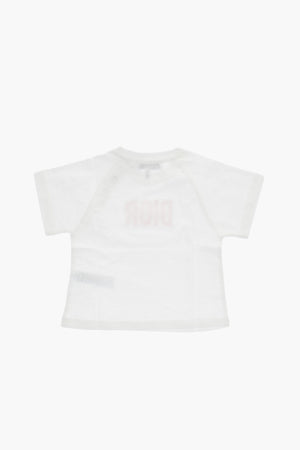 Rundhals-T-Shirt aus Baumwolle mit Logo-Stickerei