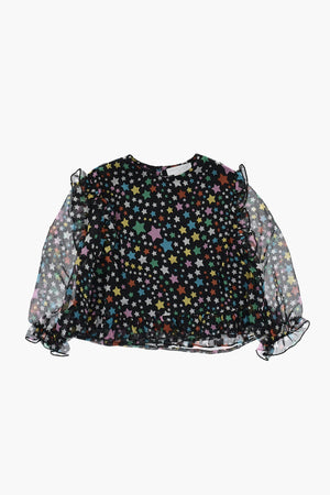 Long-Sleeve Blouse With All-Over Stars