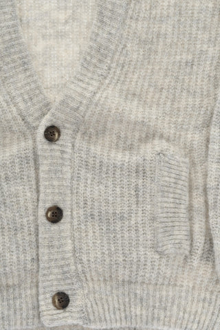 Cardigan in Misto Lana con Scollo a V