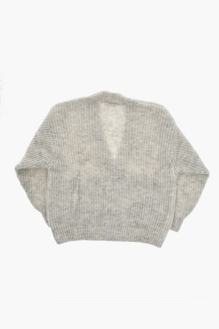 Cardigan in Misto Lana con Scollo a V