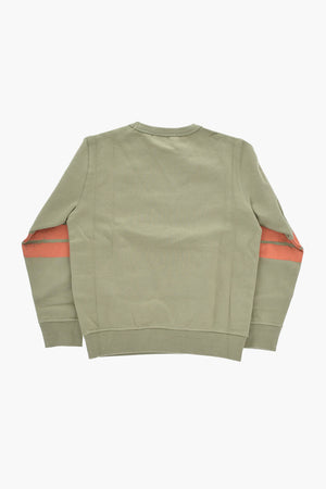 Rundhals-Sweatshirt aus Baumwollfrottee mit Kontrastdetails