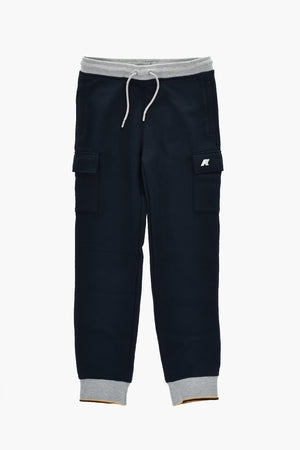 Joggers Cargo Felpati con Bordi a Contrasto