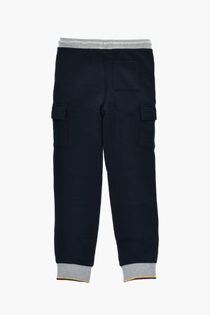 Joggers Cargo Felpati con Bordi a Contrasto