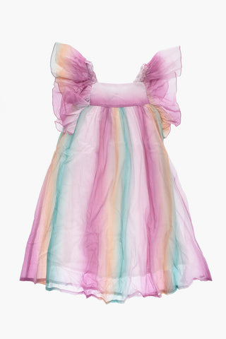 Mehrfarbiges Ausgestelltes Kleid