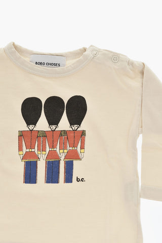 Long-Sleeve Cotton Crewneck T-Shirt LITTLE THE SOLDIERS