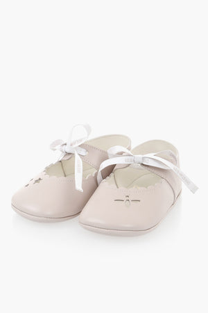 Ballerine in Pelle con Dettagli Laser-Cut