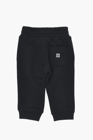 Cotton Fleece Joggers With Contrast Print