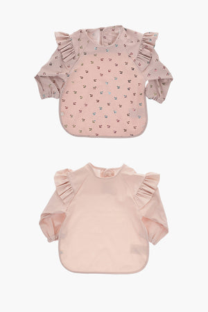 Set Of 2 Long-Sleeve Dress-Style Bibs