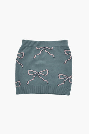 Knit Skirt with Bow Details