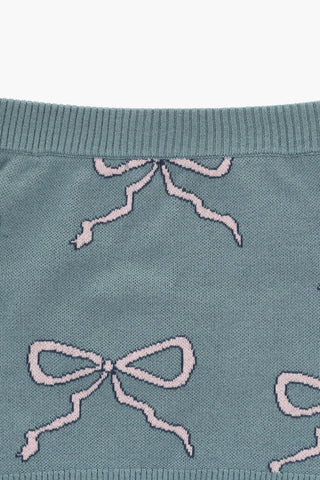 Knit Skirt with Bow Details