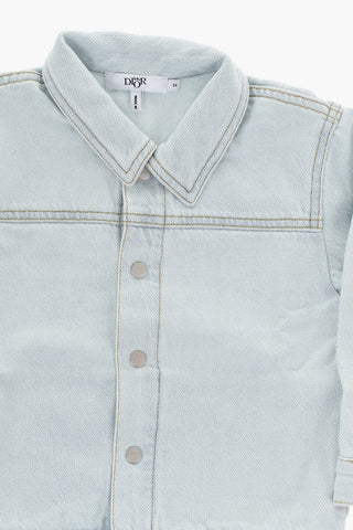 Jeansjacke mit Logo-Druckknöpfen