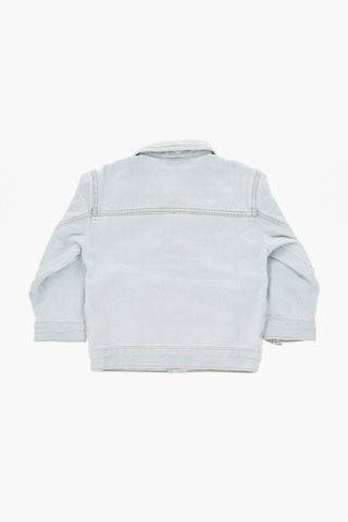 Jeansjacke mit Logo-Druckknöpfen