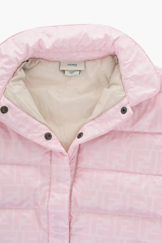 Einfarbige Daunenjacke mit Allover-Monogramm