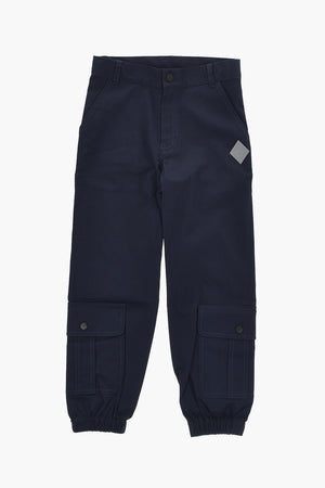 Pantaloni Cargo in Cotone Stretch con Passanti
