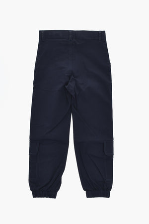 Pantaloni Cargo in Cotone Stretch con Passanti