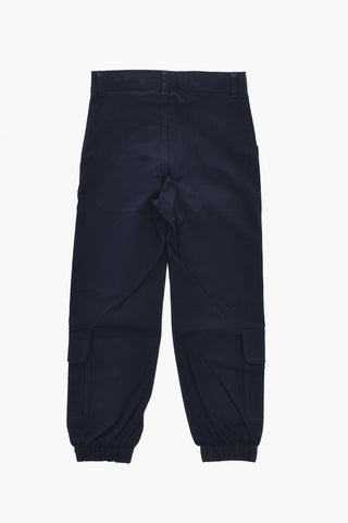 Pantaloni Cargo in Cotone Stretch con Passanti