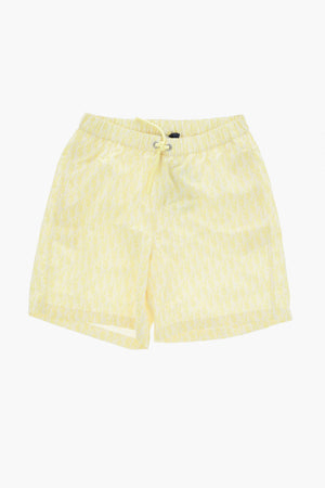 Nylon Boxer Swim Briefs with All-Over Logo