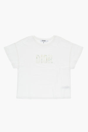 T-Shirt mit Rundhalsausschnitt aus Baumwolle mit Logostickerei