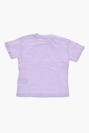 Baumwoll-T-Shirt mit Rundhalsausschnitt, uni