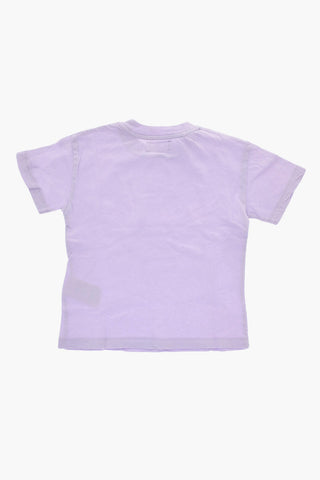 Baumwoll-T-Shirt mit Rundhalsausschnitt, uni